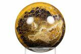 Polished Amethyst Sphere with Orange Jasper - Brazil #311722-1